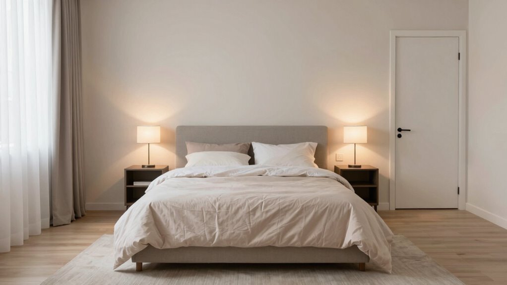 safe well lit bedroom layout
