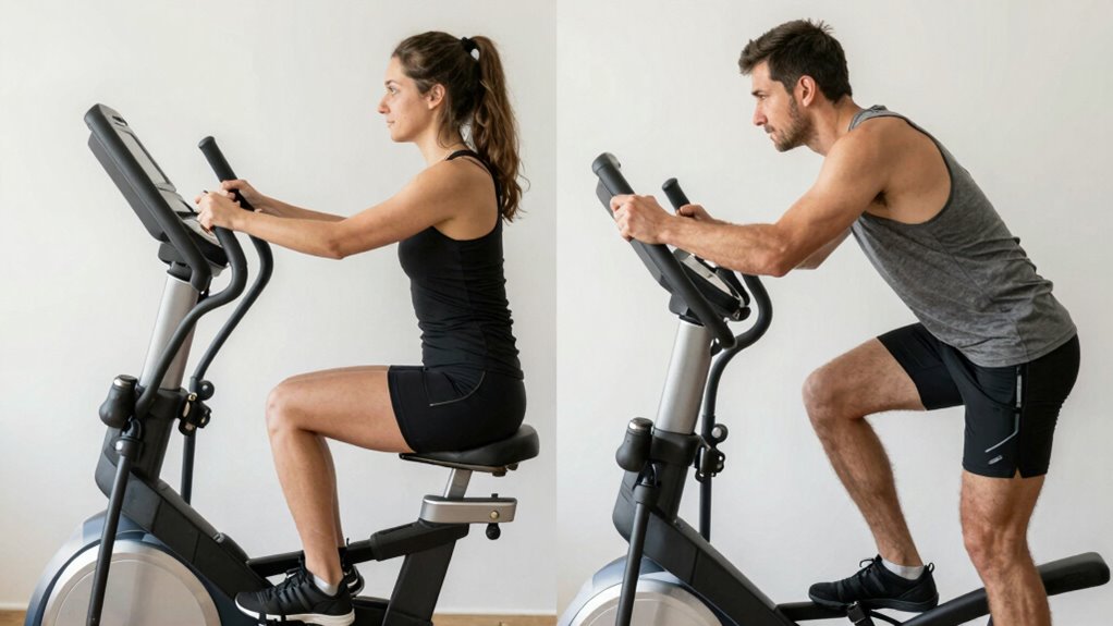 seated vs standing ellipticals