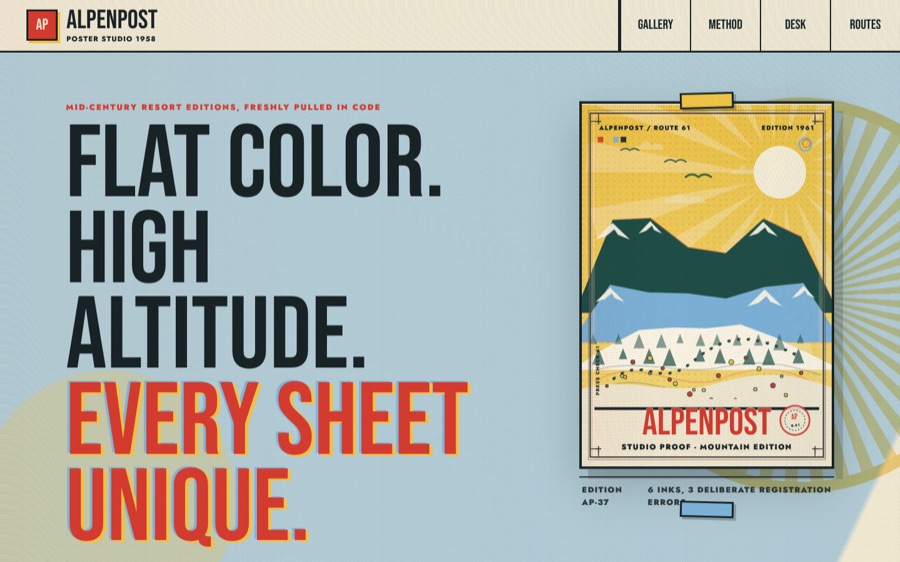 Alpenpost Studio - Procedural Alpine Travel Posters