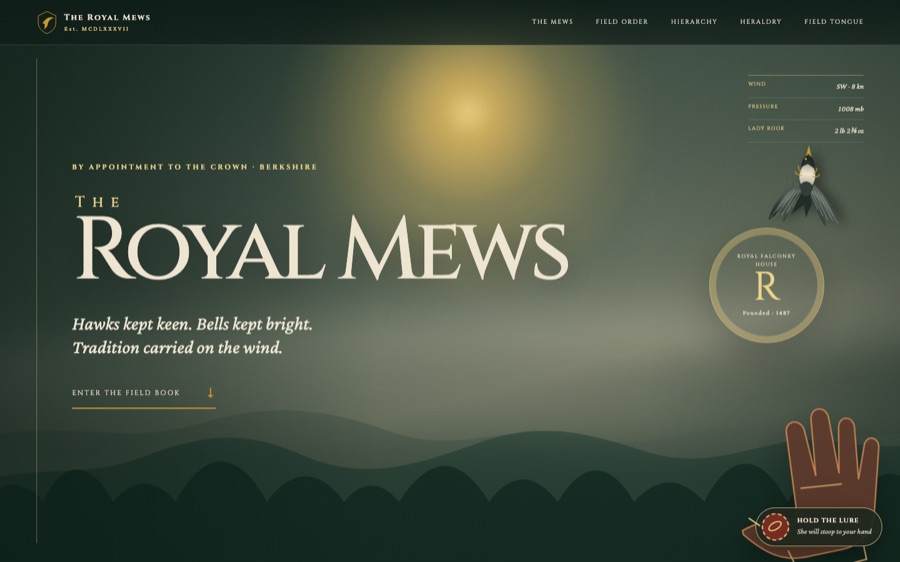 The Royal Mews — Falconry House, Est. 1487 (FABLE/175)